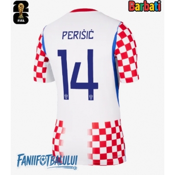 Croația Ivan Perisic #14 Tricou Fotbal Replică Mondial 2026 Barbati Acasa